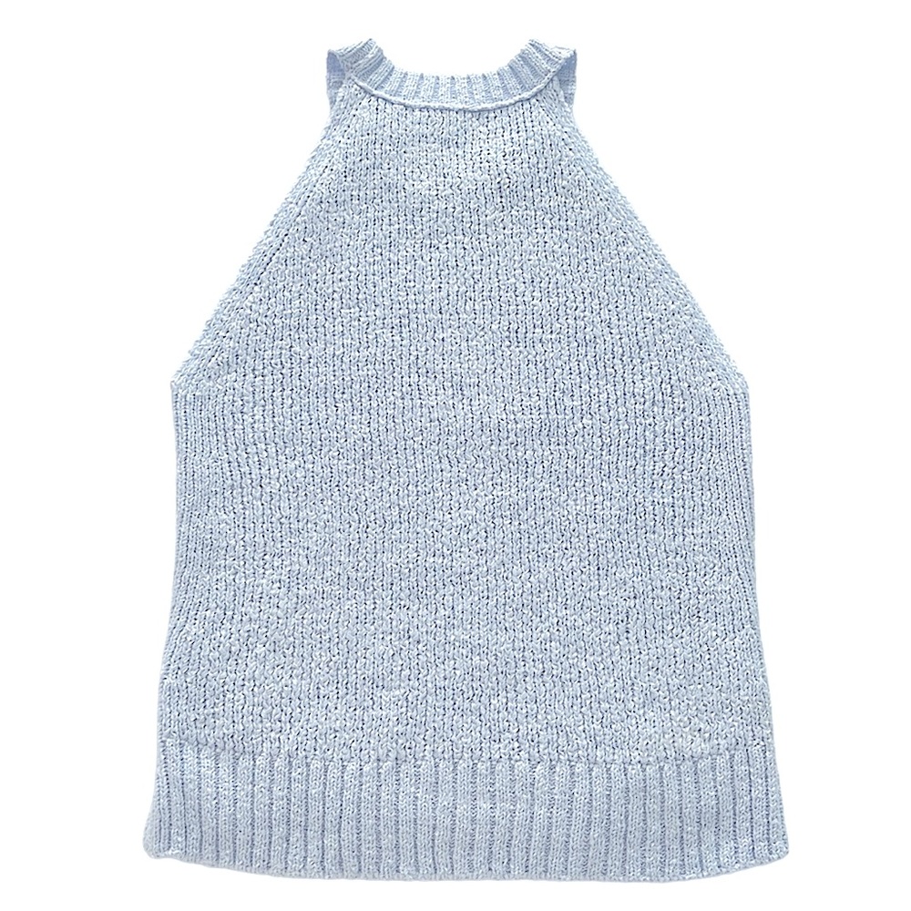 J. Crew High-Neck Textured Pointelle Sweater-Tank - Picture 5 of 11